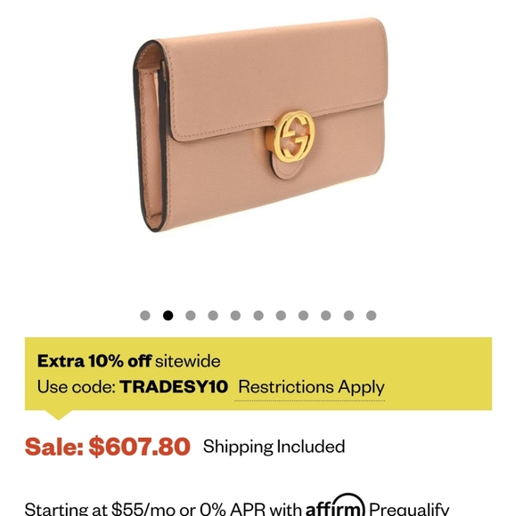 Gucci black shiny wallet purse (icon Continental double G) - Picture 8 of 8